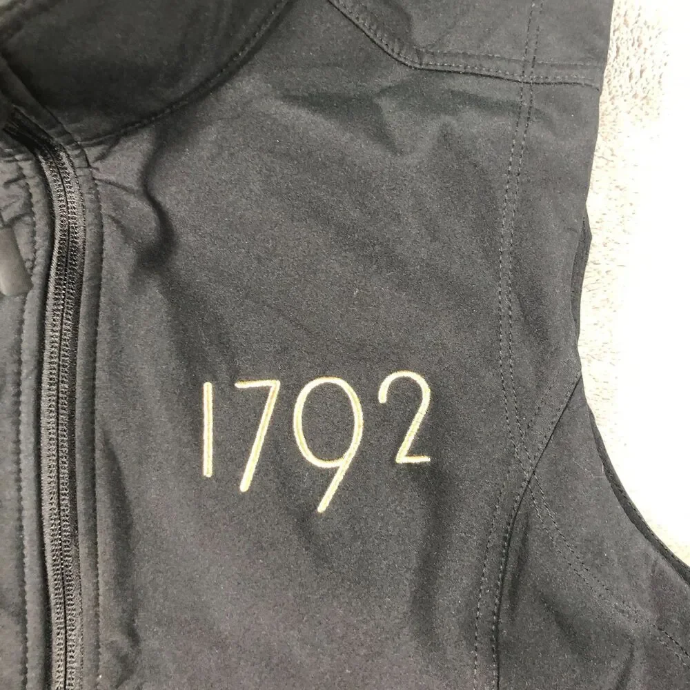 Barton 1792 Distillery Vest Womens Black Large Softshell Fleece Zip Bourbon KY - Picture 2 of 7